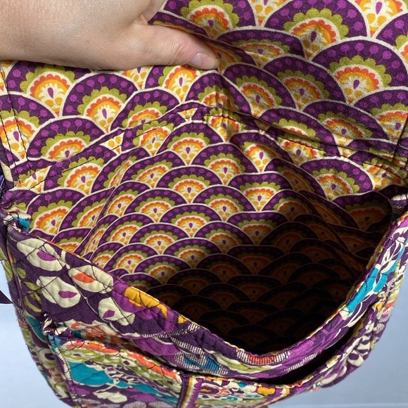 Vera Bradley Retired Plum Crazy Colorful Patterned Crossbody Shoulder Bag - Picture 10 of 16